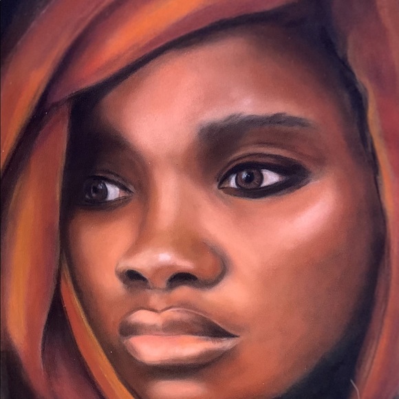 Other - Painting Rare Nubian Beauty Oil Pastels